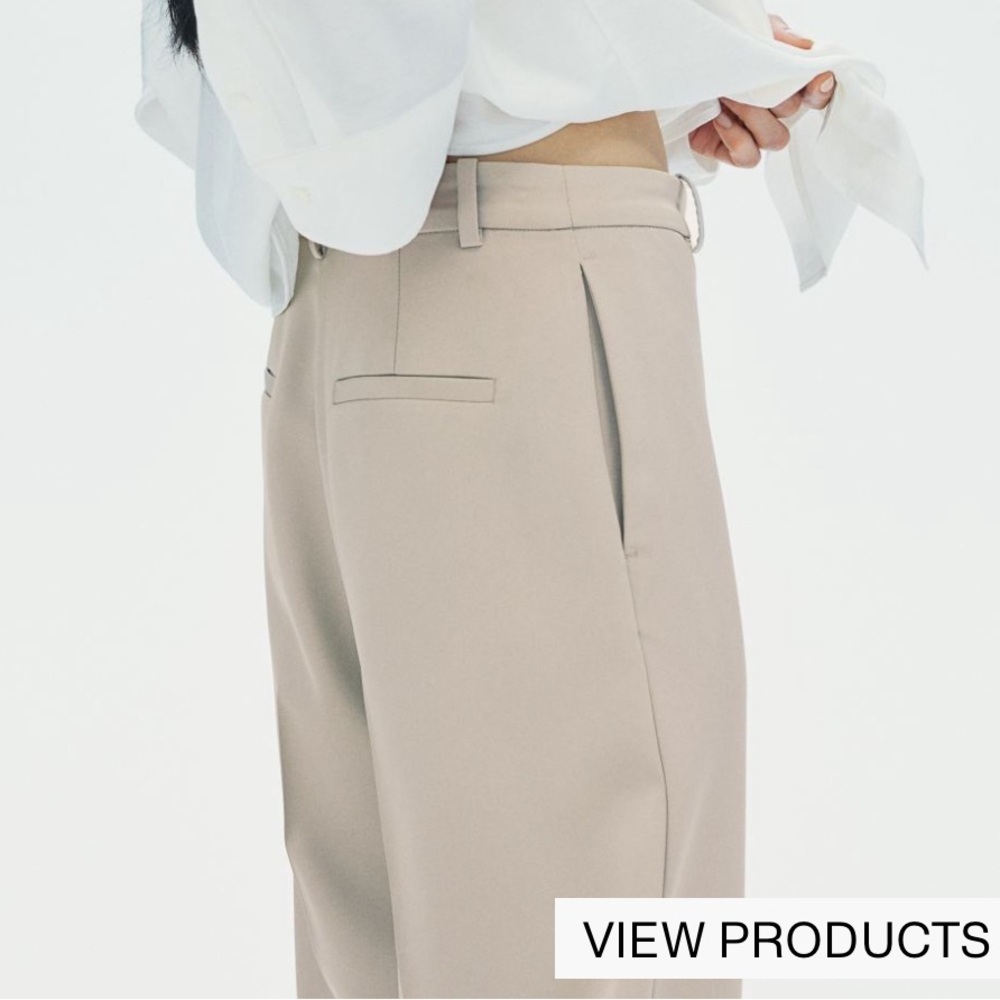H&M Wide Leg Twill Pants - Picture 4 of 7